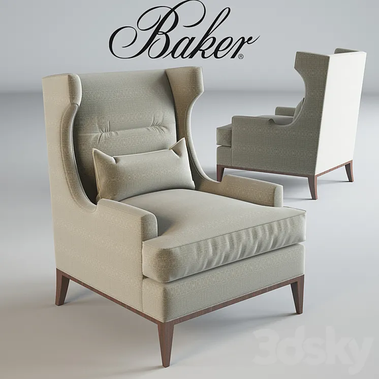 Baker_Westminster Wing Chair No. 6572C 3DS Max