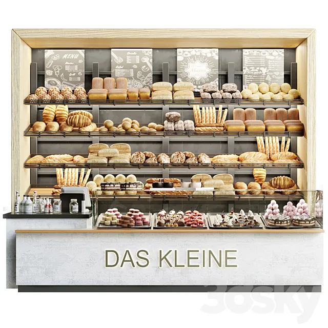 Bakery with pastries and desserts 3DSMax File