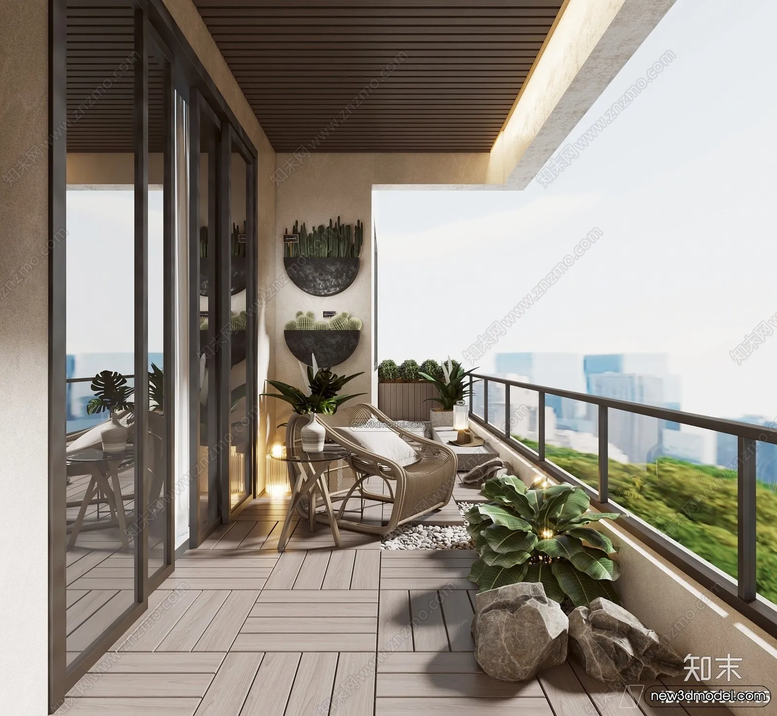 Balcony – 3D Interior Scene – 3D Models – 021