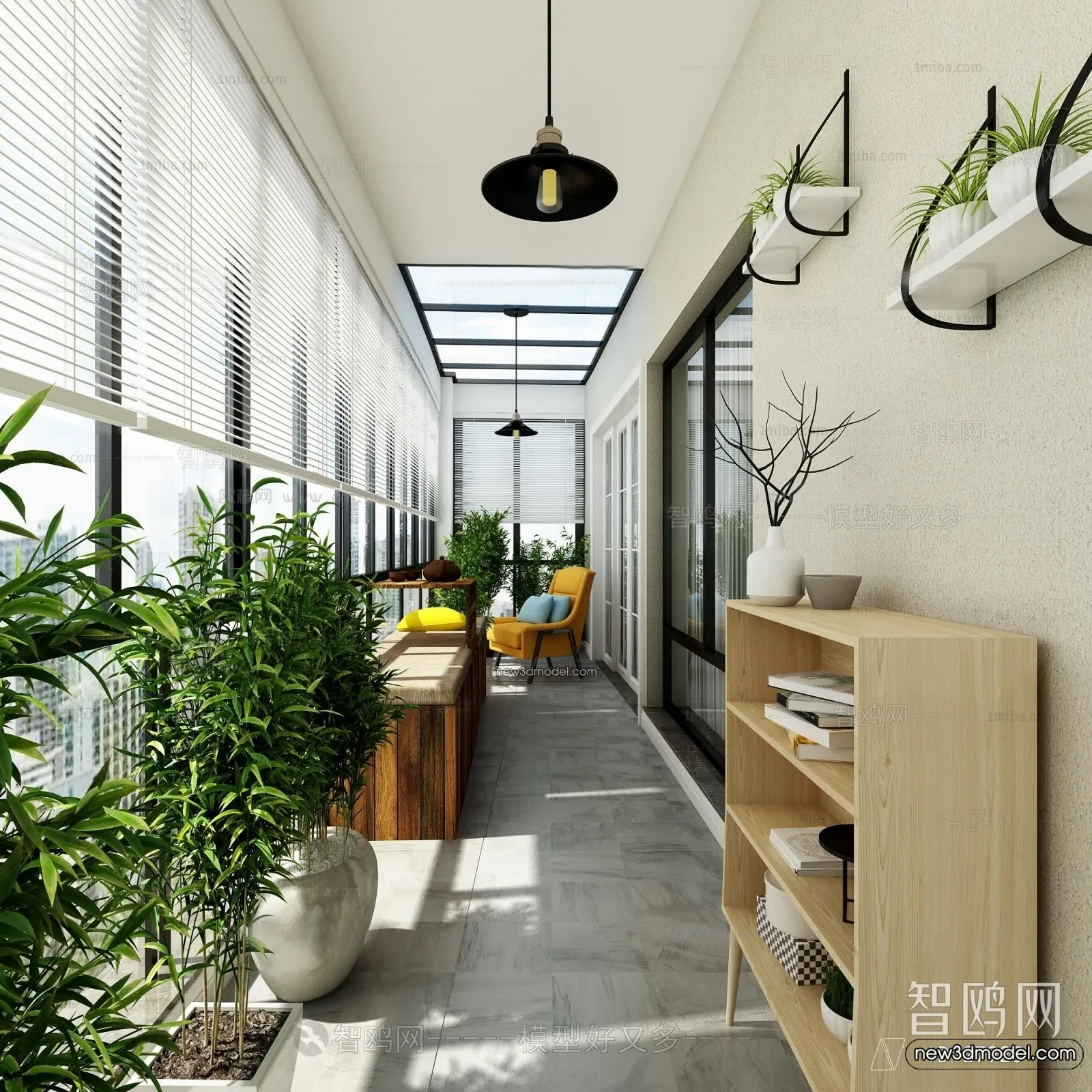 Balcony – 3D Interior Scene – 3D Models – 026