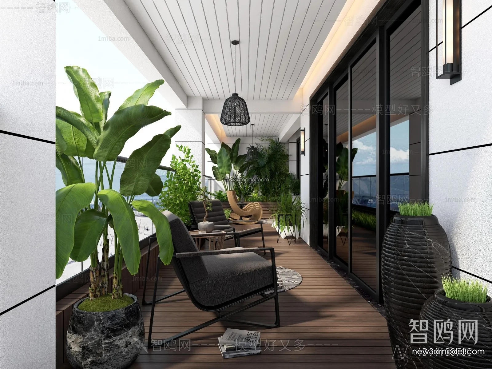 Balcony – 3D Interior Scene – 3D Models – 057