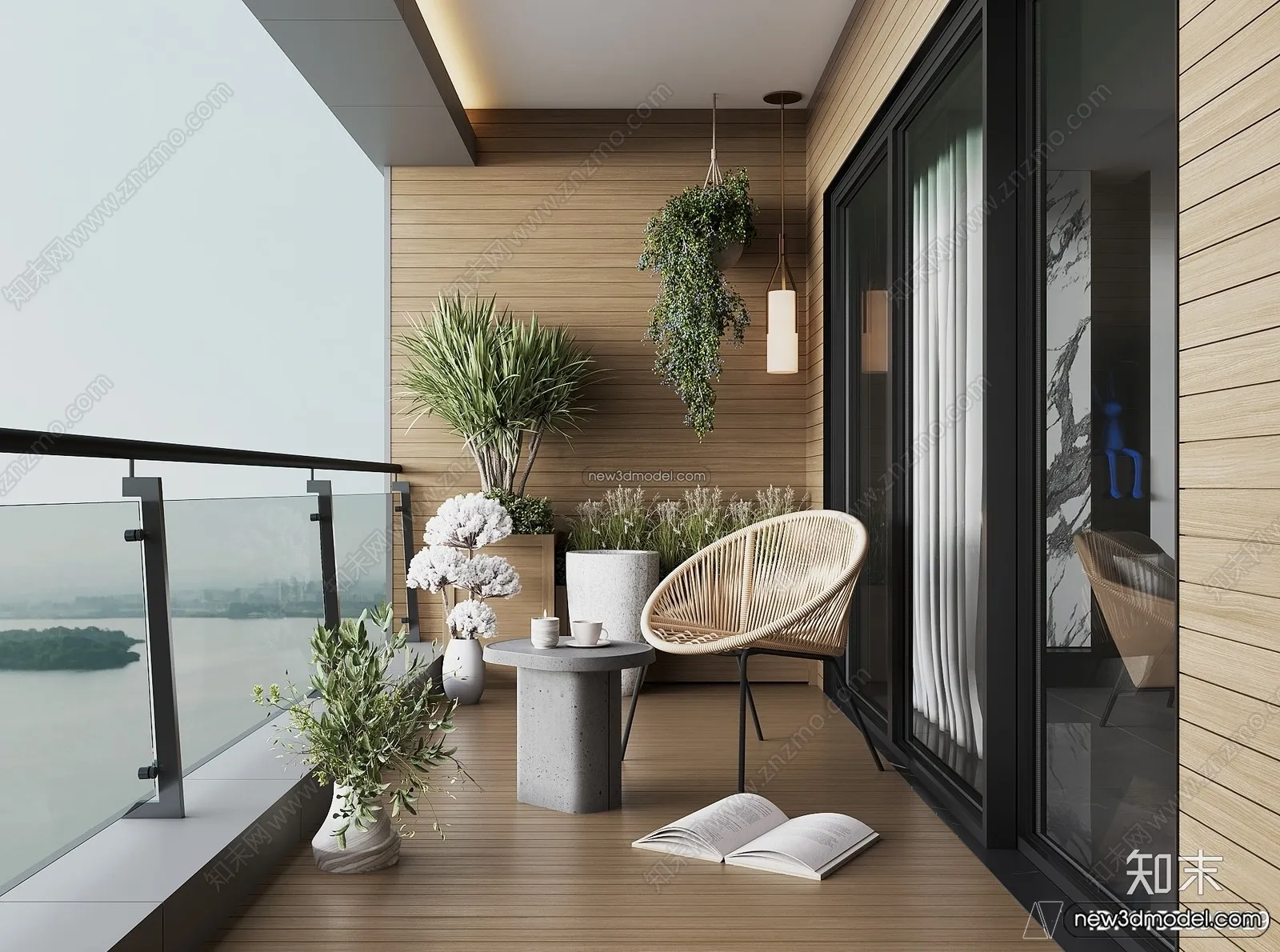 Balcony – 3D Interior Scene – 3D Models – 071