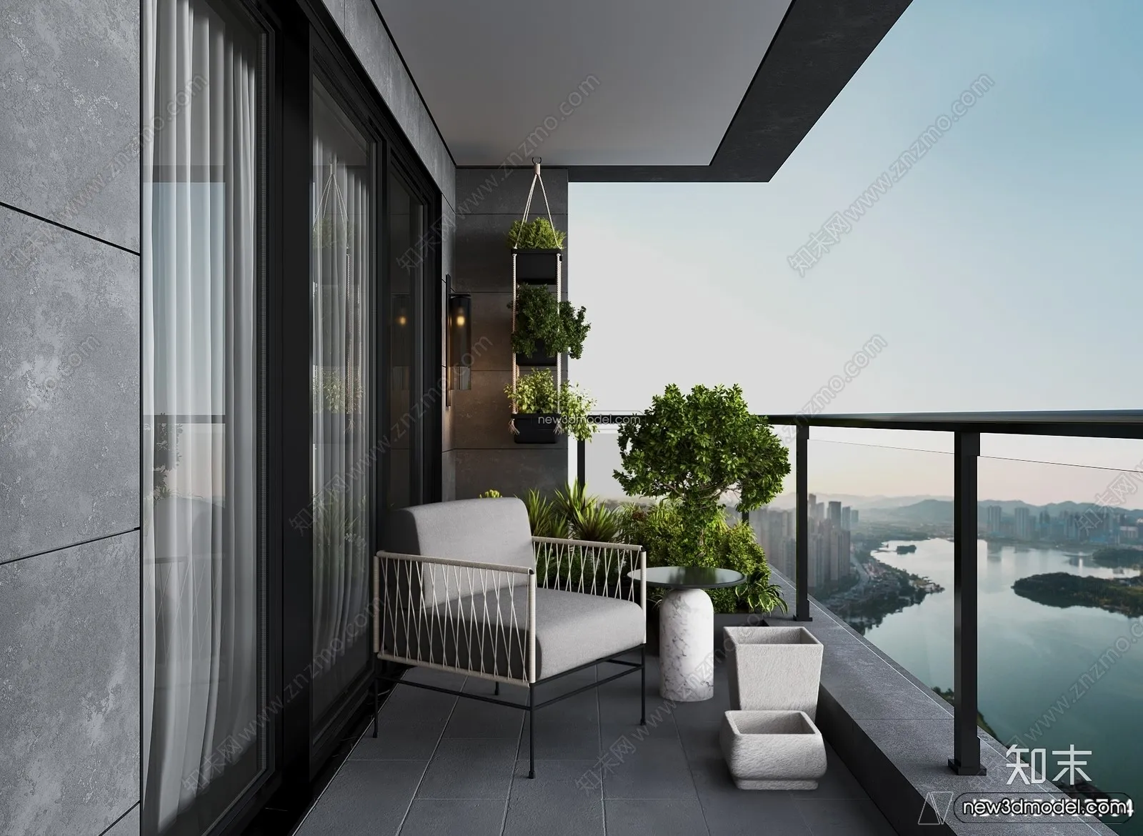 Balcony – 3D Interior Scene – 3D Models – 075