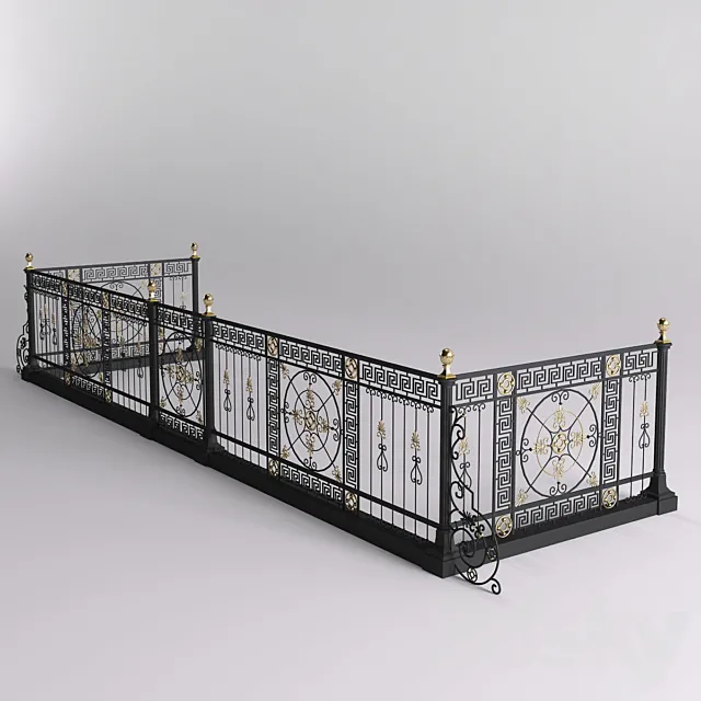 Balcony rail 3ds Max