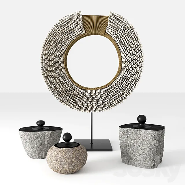Bali Home Decorative Set 3ds Max
