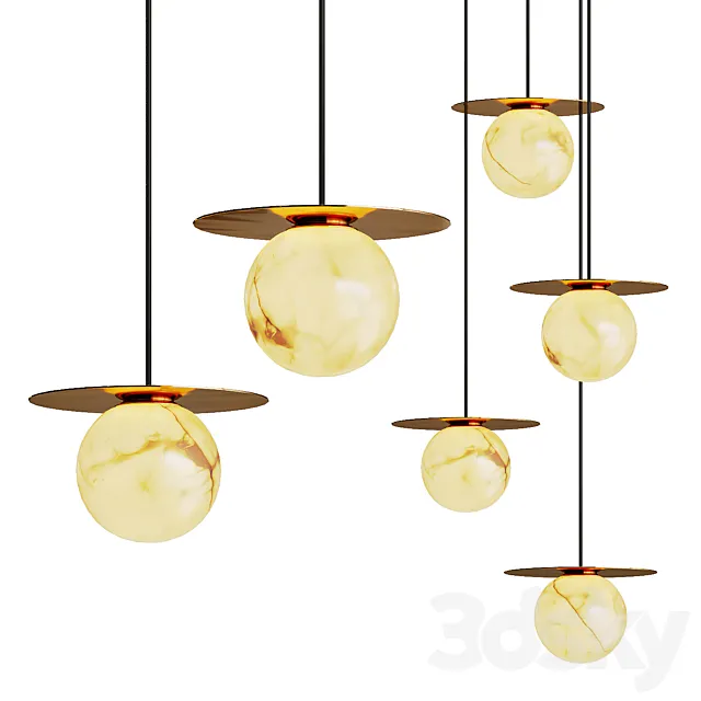 Ball pendant lamp MARBLE ORB 3ds Max