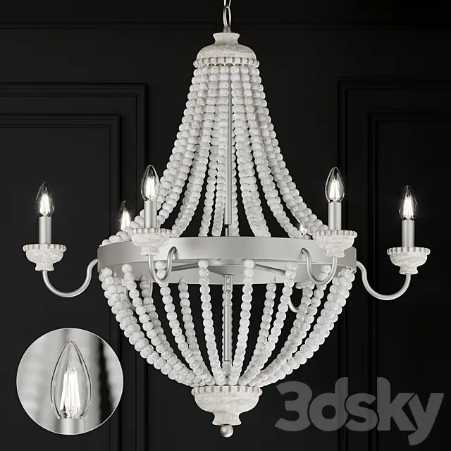 Ballard Designs Angela 6-Light Chandelier 3ds Max