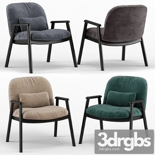 Baltimora velvet armchair – calligaris 3dsmax Download