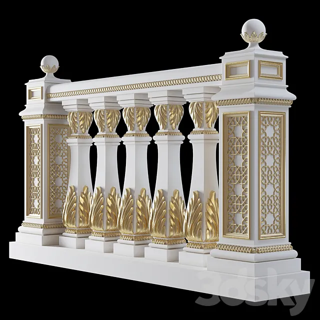 Baluster in oriental style 3DSMax File