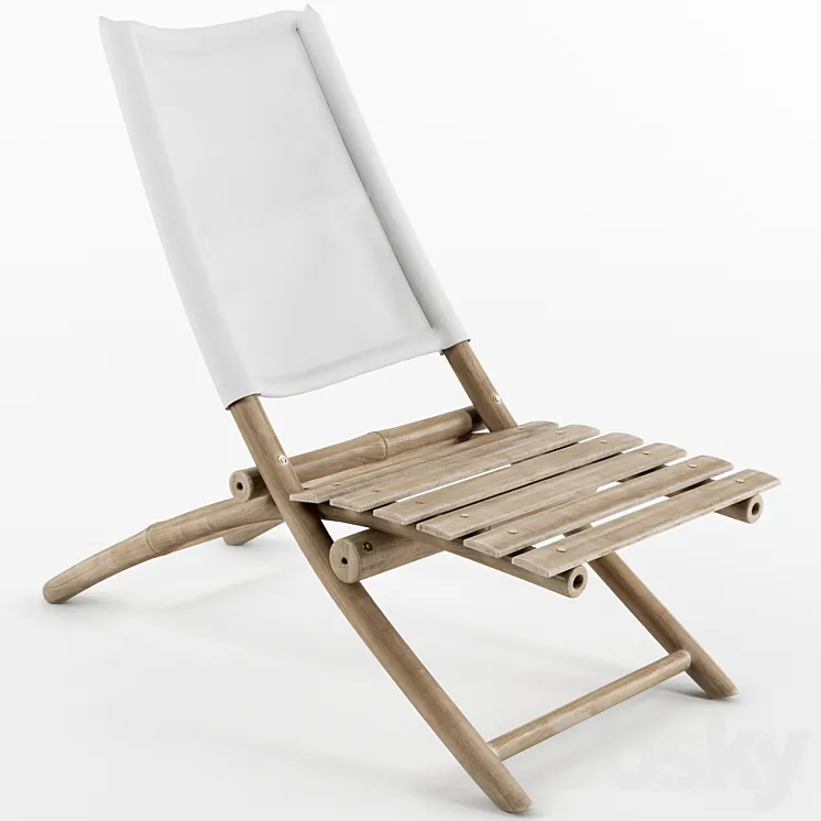 Bamboo beach chair 3DS Max