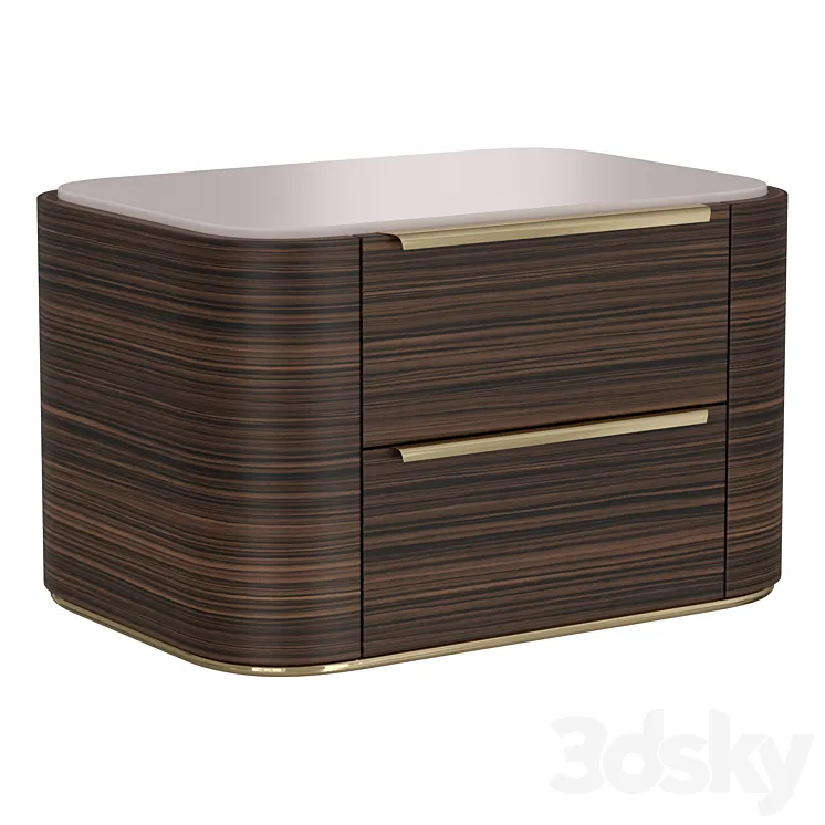 Bamboo bedside table 3DS Max Model