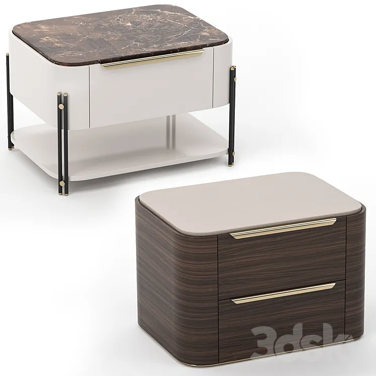 Bamboo bedside tables 3DS Max