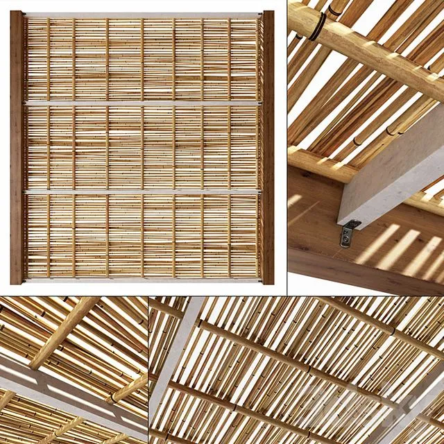 Bamboo branch decor Ceiling n21 3dsMax Model