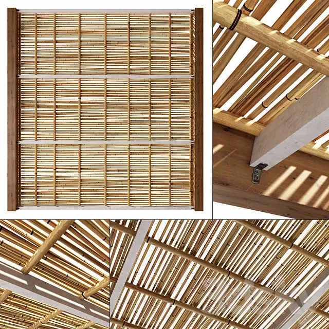 Bamboo branch decor Ceiling n21 _ Ceiling from bamboo branches decor number 21 3DS Max Model