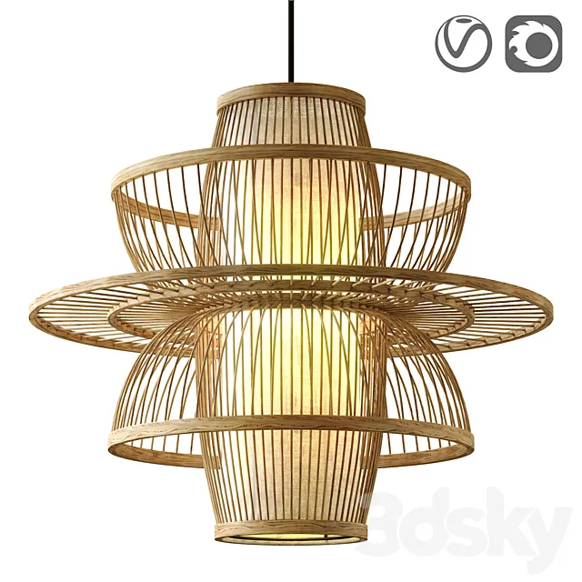 Bamboo lamp SAIL 3ds Max
