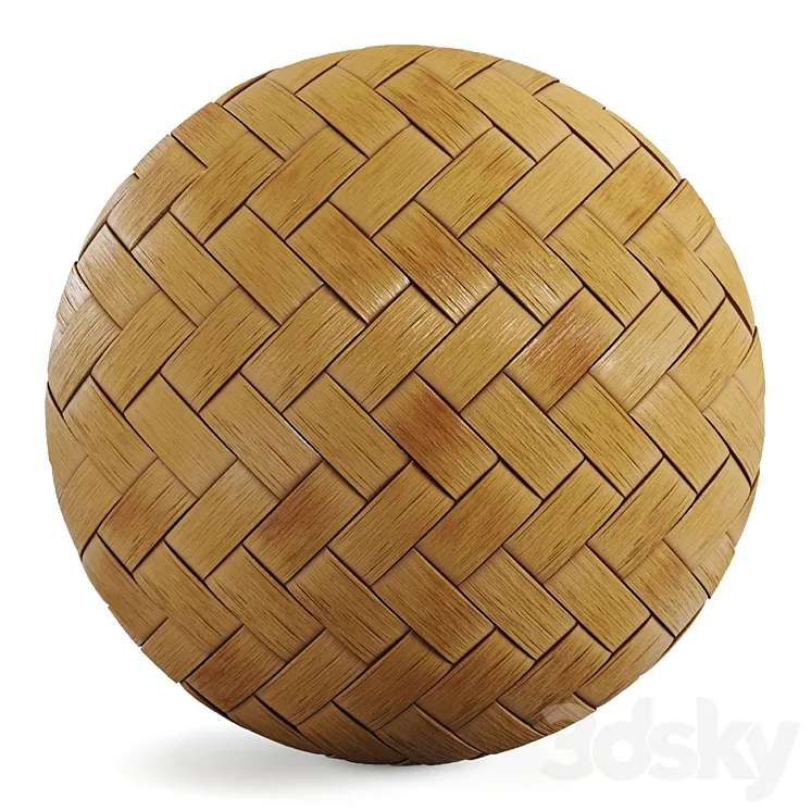 Bamboo Rattan PBR Material 3DS Max Model