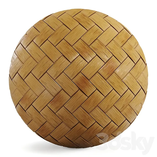 Bamboo Rattan PBR Material 3dsMax Model