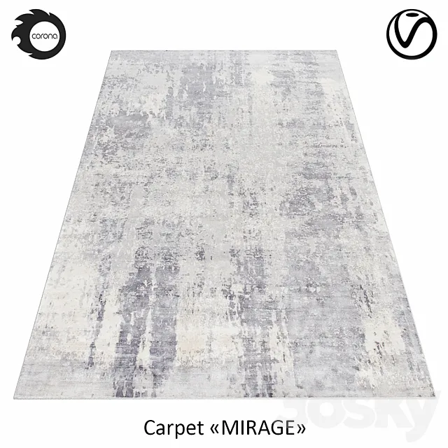 Bamboo silk carpet “MIRAGE” 3ds Max