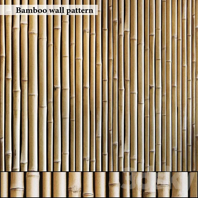 Bamboo wall seamless 3DSMax File