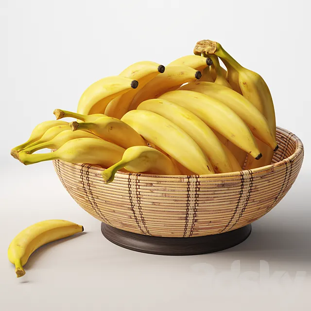 Bananas in basket 3DS Max Model