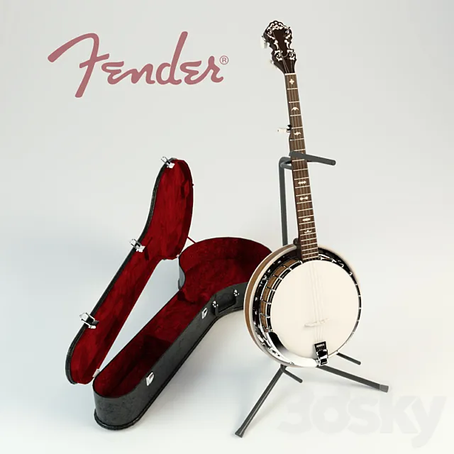 Banjo Fender Leo 3DS Max Model