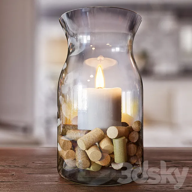 Bank with a candle 3DSMax File