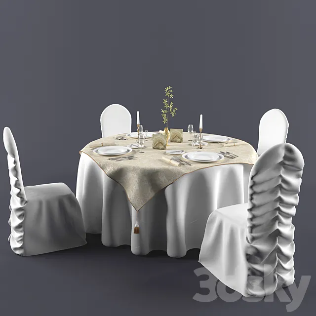 banquet chair 3DS Max Model