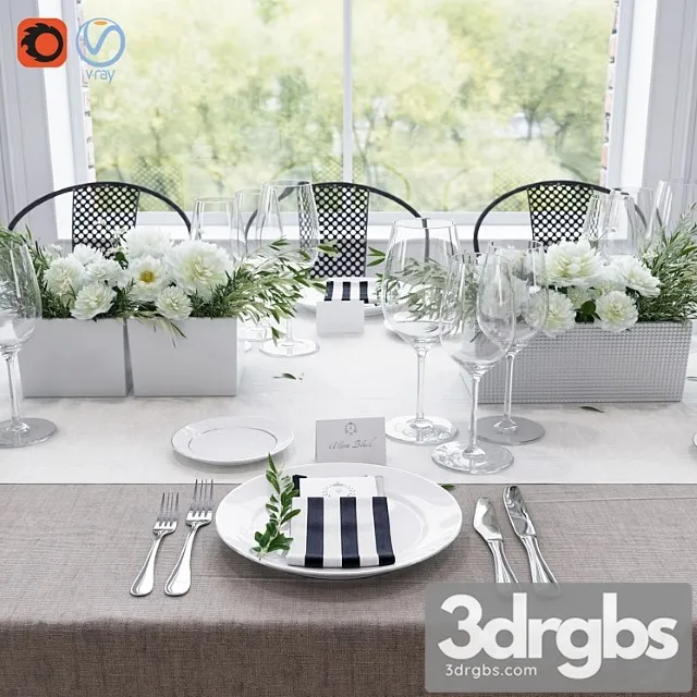 Banquet Table Setting 3dsmax Download