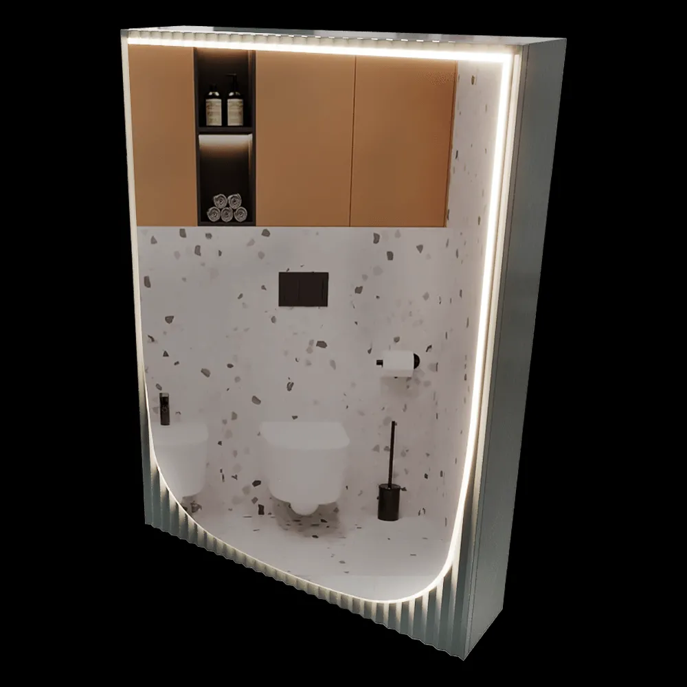 Banska  – Mirror cabinet with lighting Vanlav Arch 3ds Max
