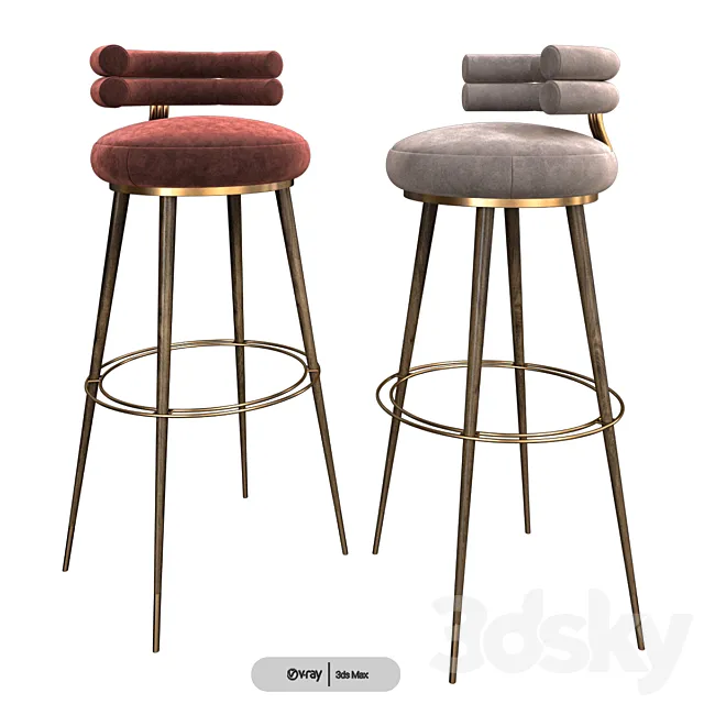 Bapnyy ctyl private label bar chair 3ds Max