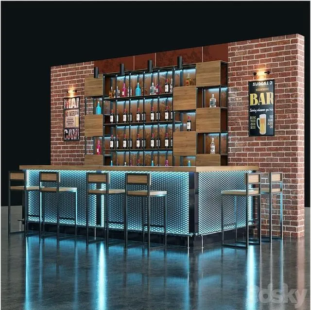 Bar 002 3dsMax Model