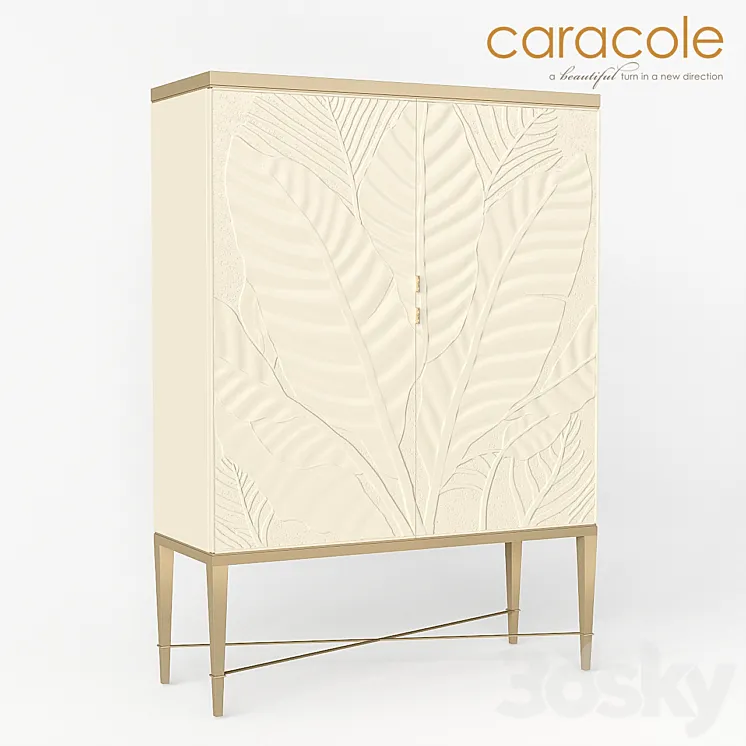 Bar cabinet Palms Up! Caracole 3DS Max