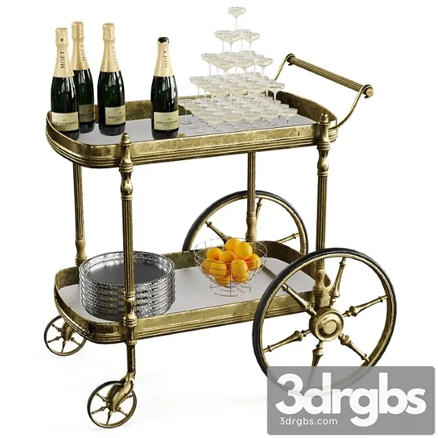 Bar cart champagne
