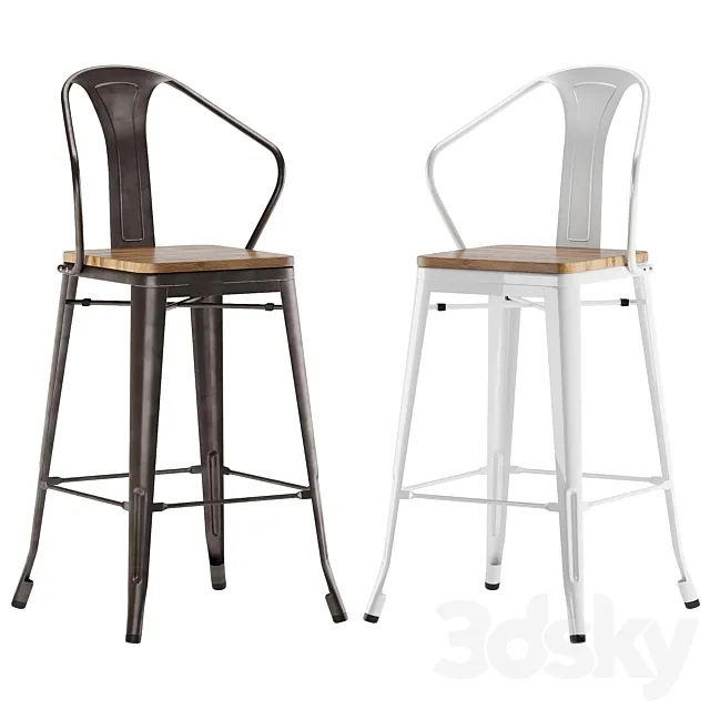 Bar chair JAKIA 3ds Max