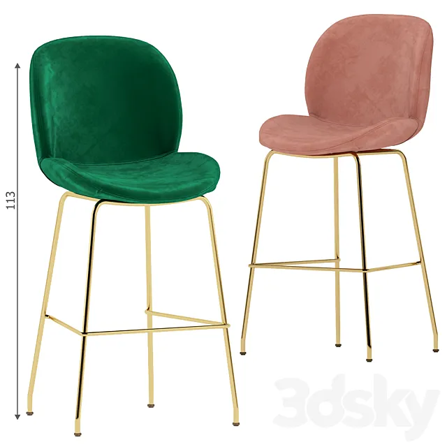 Bar chair Turin-2 3ds Max