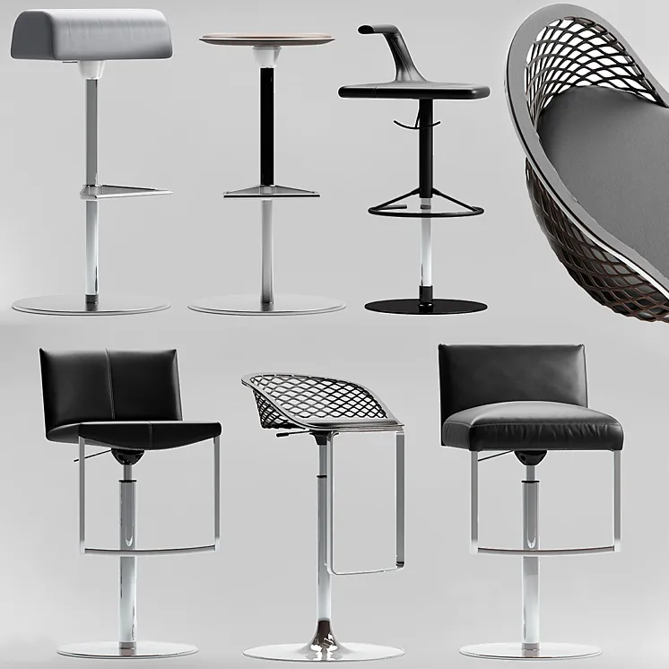 Bar chairs 3DS Max