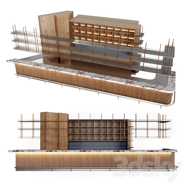 Bar Counter 2 3DS Max Model