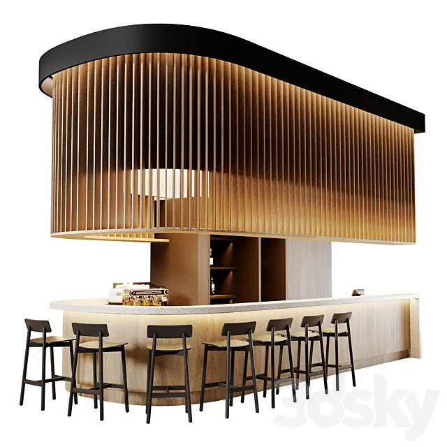 Bar counter 3 3ds Max