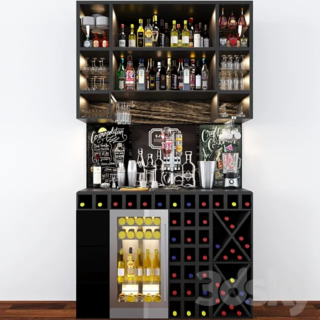 Bar counter 3ds Max