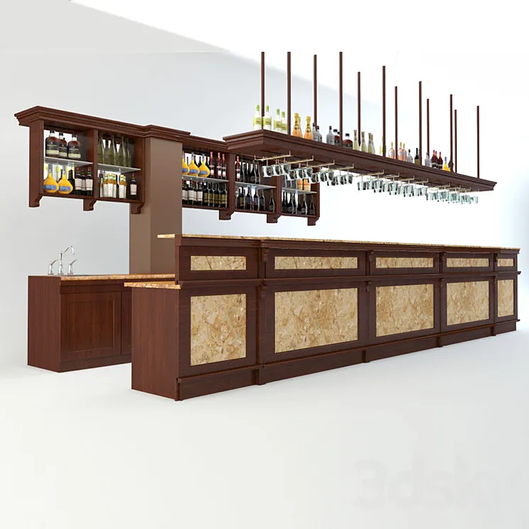Bar counter 3DS Max
