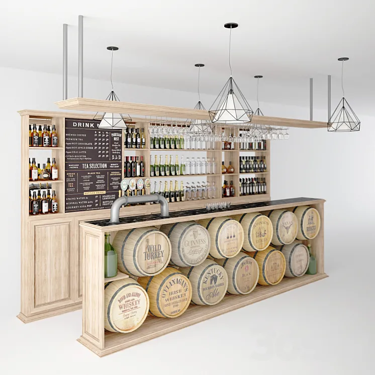 bar counter 3DS Max