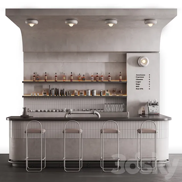 Bar counter 3ds Max