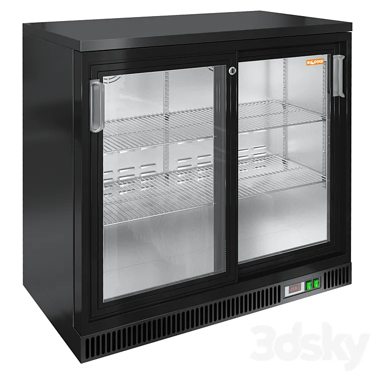 Bar refrigerated cabinet HICOLD SGD250SL 3DS Max Model