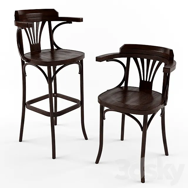 Bar stool 3ds Max