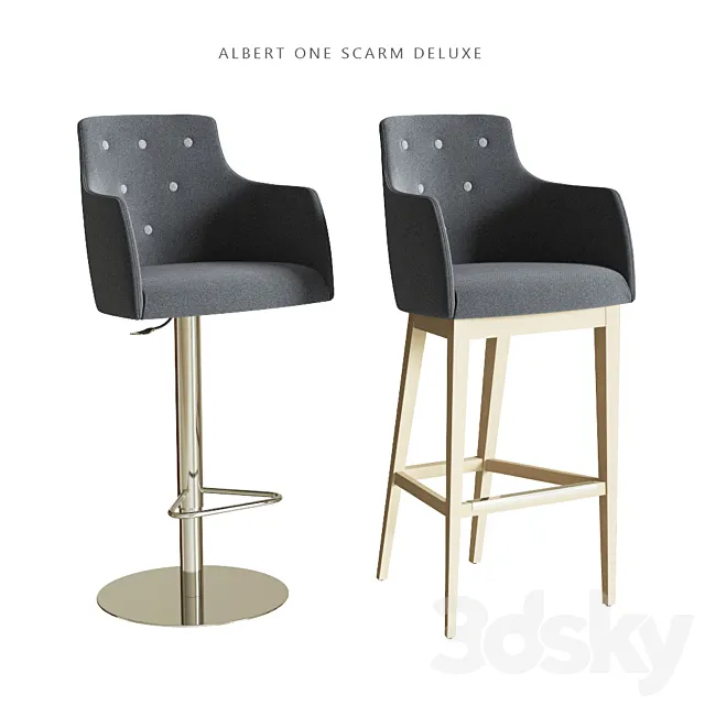 Bar stool Accento ALBERT ONE SG SCARM DELUXE \ METAL DELUXE 3ds Max