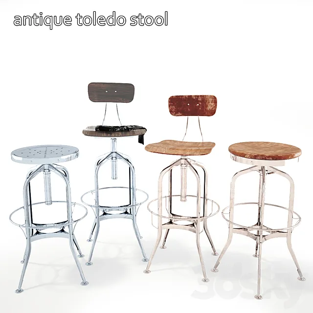 Bar Stool Antique Toledo Stool 3ds Max