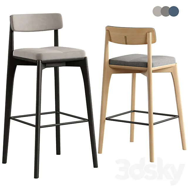 Bar stool Aska. Latitude 3ds Max