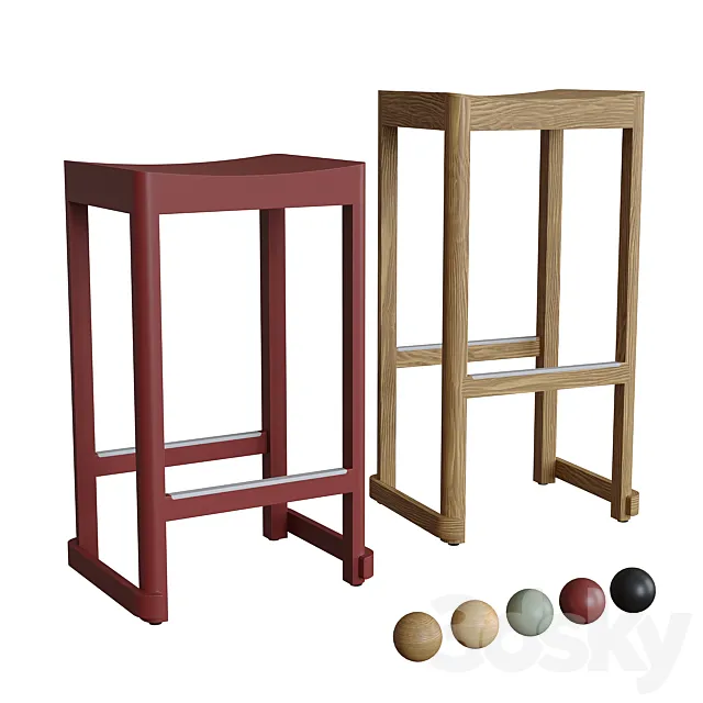 Bar stool Atelier 3ds Max