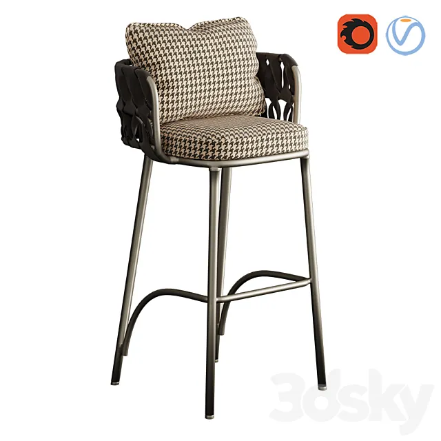 Bar stool Aura by Romatti 3DSMax File