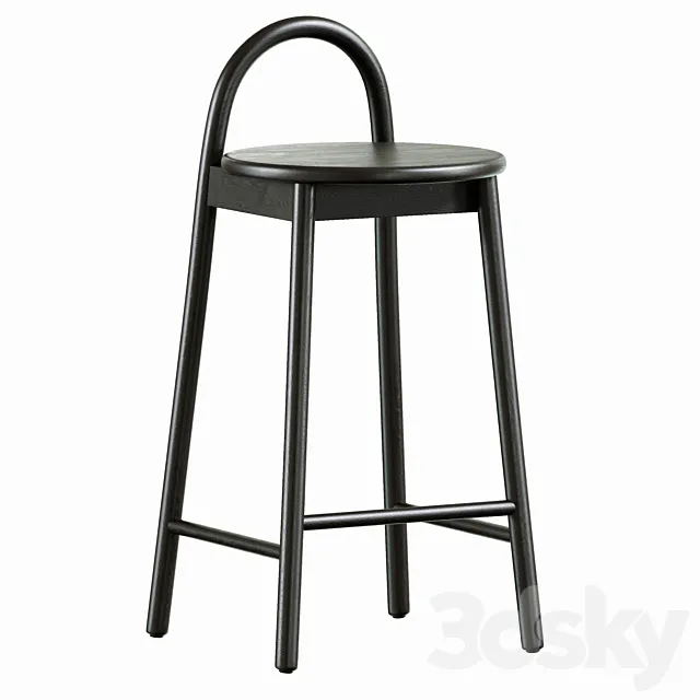 bar stool Circle 3DS Max Model